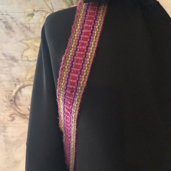 Artesanias Pinzon Mexican Boho Serape Hot Pink Large Backpack OS - Picture 10 of 12